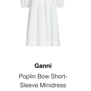 Ganni White and Blue Patterned Dress
